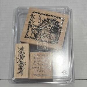 Stampin' Up! Wooden Stamp Set / Good Cheer / EUC